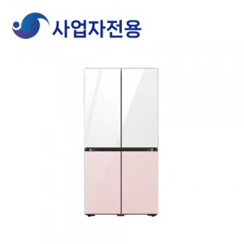삼성  비스포크 냉장고 4도어 글램화이트+핑크